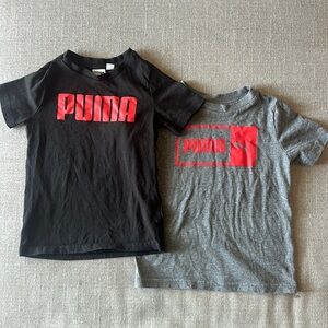 Puma Toddler Boy Black and Gray Puma Short Sleeve T Shirt Bundle Size XXS 3/4